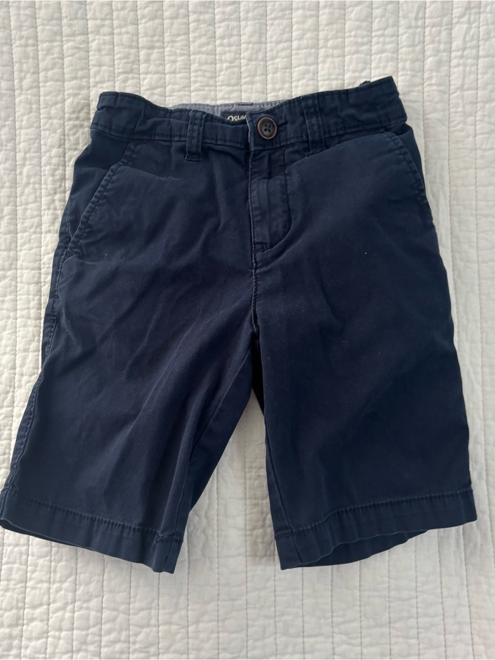 Boys Navy Cotton Chino Shorts size 6